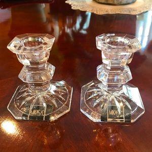 Pair of Lead Crystal Mikasa Candlesticks